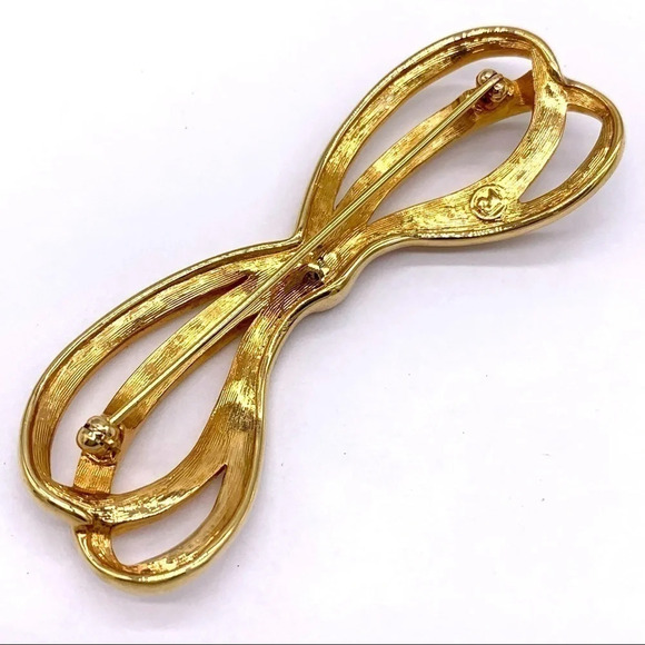 Swarovski Crystal Bow Brooch Pin - Picture 2 of 3